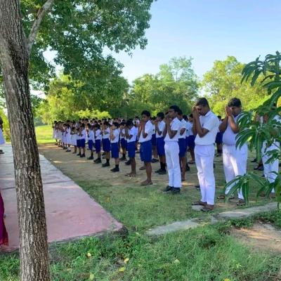 School morning assembly